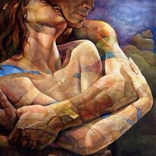 Схема вышивки «он и она»