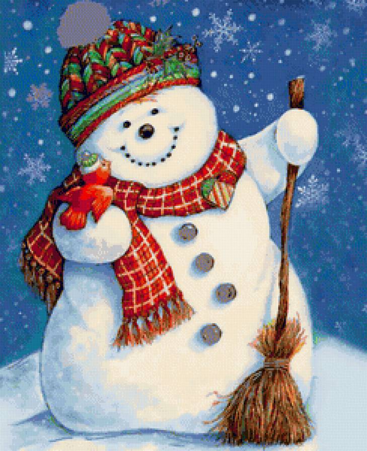 Добрячок-снеговичок - зима, снеговик - предпросмотр