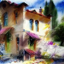 Схема вышивки «дворик»