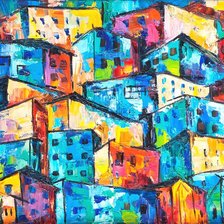 Схема вышивки «Дома»