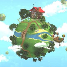 Схема вышивки «Глобус-земля»