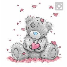Схема вышивки «Мишка - сердечки»