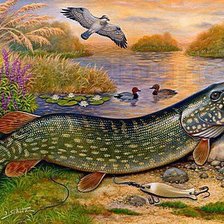 Схема вышивки «В подарок рыбаку»