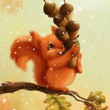 Схема вышивки «бельчонок»