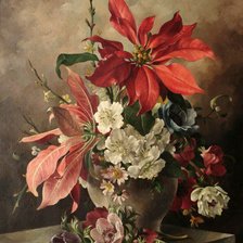 Схема вышивки «Букет осенних цветов»