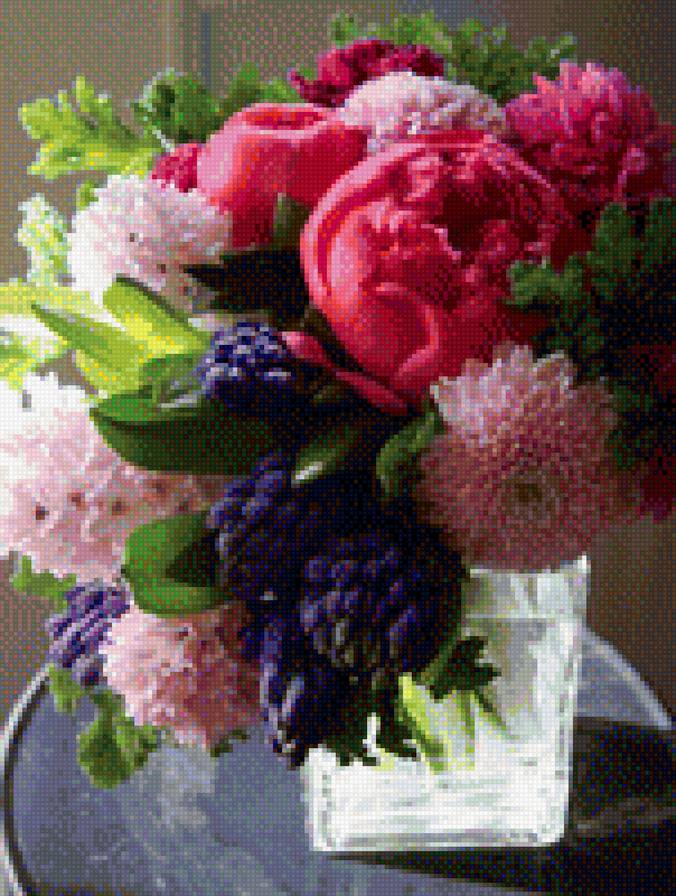 букет цветов - цветы, букет, разные, пионы - предпросмотр