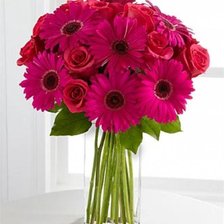 Схема вышивки «букет гербер»