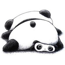 Схема вышивки «панды»