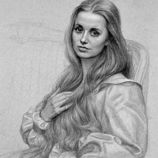 Схема вышивки «"Портрет девушки"»