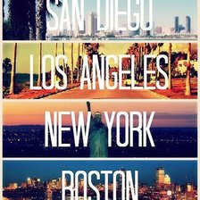 Схема вышивки «NewYork Boston»