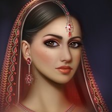 Схема вышивки «Индианка»