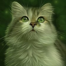 Схема вышивки «Котик»