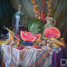 Схема вышивки «Натюрморт с арбузом»