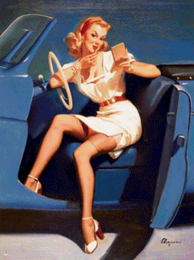 Домохозяйка-50-х - домохозяйки, pinup, девушки, ретро - предпросмотр