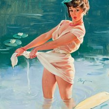 Схема вышивки «Домохозяйка 50-х»