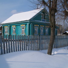 Схема вышивки «Домик в деревне»
