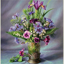 Схема вышивки «цветы»