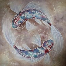 Схема вышивки «Карпы кои»