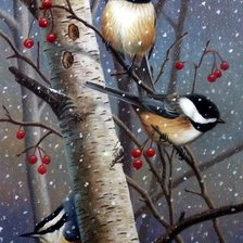 Схема вышивки «Птички»