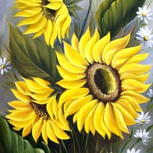 Схема вышивки «Подсолнухи»