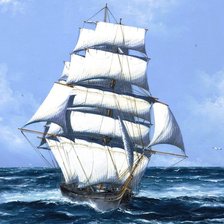 Схема вышивки «Парусник»