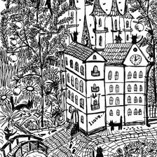 Схема вышивки «город»