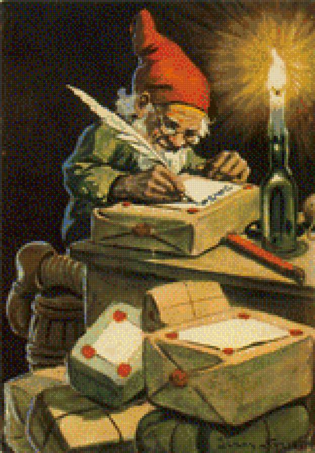 За работой - гном, работа - предпросмотр