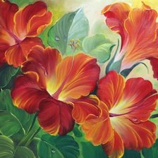 Схема вышивки «Гибискус»