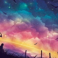 Схема вышивки «Вечерняя заря»