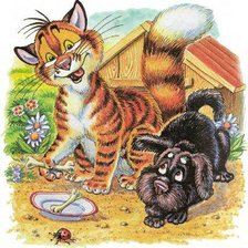 Схема вышивки «Тузик и Пузик»