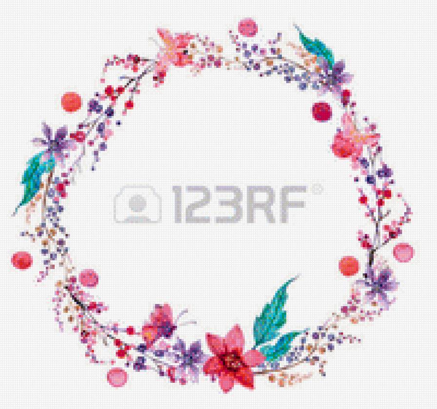 венок цветочный - цветы, венок, цветочный венок - предпросмотр