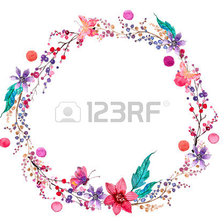 Схема вышивки «венок цветочный»