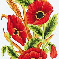 Схема вышивки «Маки»