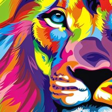 Схема вышивки «Радужный лев 2»