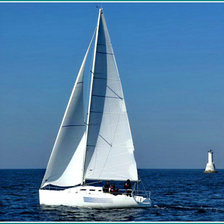 Схема вышивки «Яхта в солнечный день»