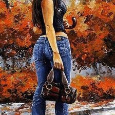 Схема вышивки «Прогулки по дождем художник Emerico-Toth»