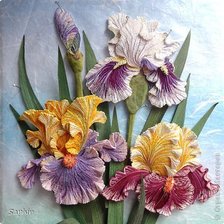 Схема вышивки «ирисы»