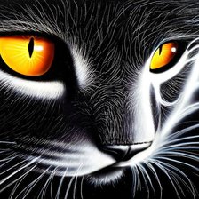 Схема вышивки «Котик»