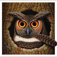 Схема вышивки «Умная сова»