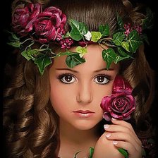 Схема вышивки «портрет девушки»