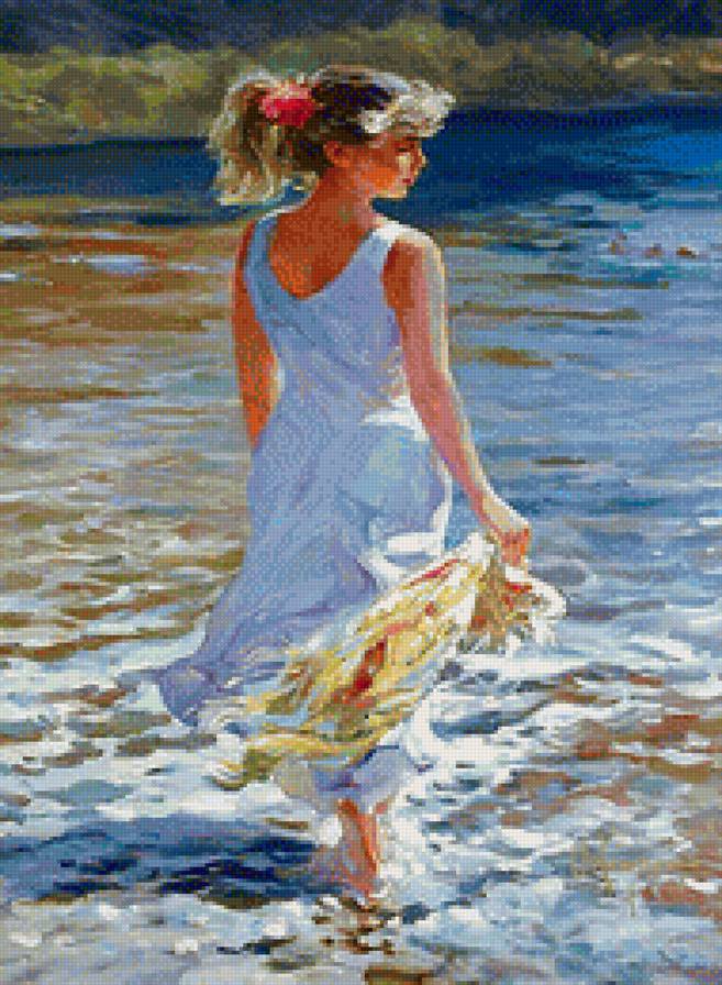 №1132123 - море, лето, девушка, картины - предпросмотр