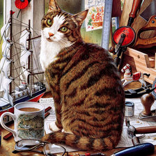 Схема вышивки «Кот»