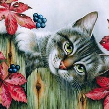 Схема вышивки «Кошка»