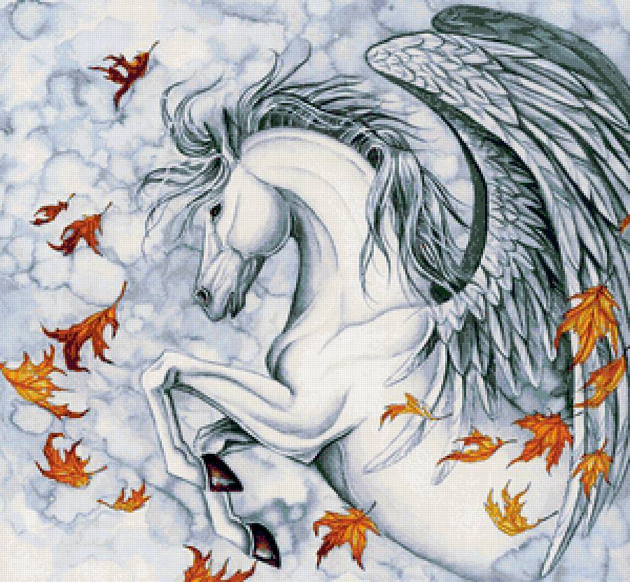 Пегас - фэнтези, конь, пегас, животные - предпросмотр