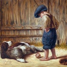 Схема вышивки «Два друга»