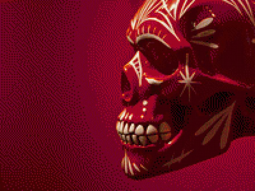 Красный череп. - предпросмотр