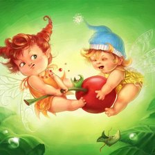 Схема вышивки «Эльфы малыши»