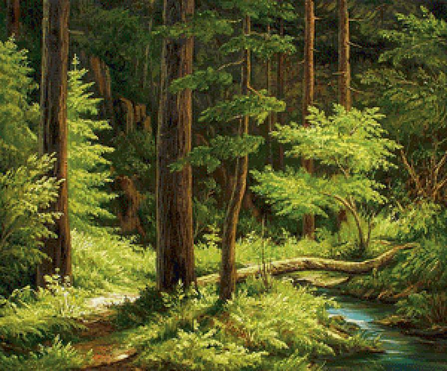 Лес - лес, ручей, лето - предпросмотр