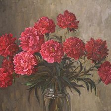 Схема вышивки «Пионы»