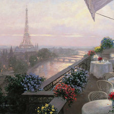 Схема вышивки «ночной Париж»